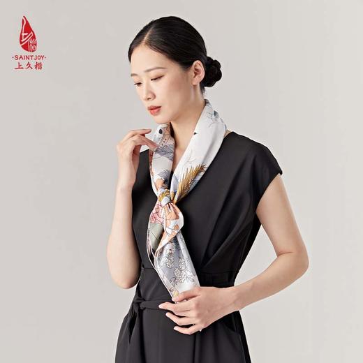 SAINTJOY/上久楷真丝方巾 双面印花真丝方巾  热带雨林  FJS23022 商品图5