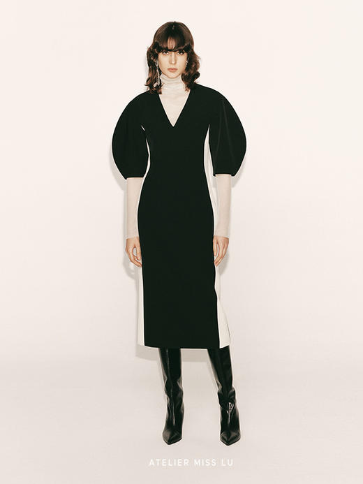 【月光独奏】透肤弹力网纱高领上衣230037C 商品图0