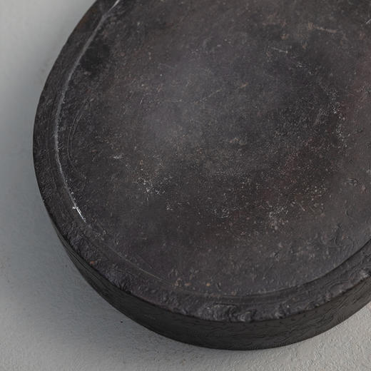 清 阴刻蓬莱阁随形端砚 商品图3