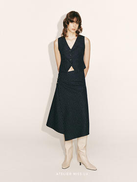 【逆世界】绵羊毛收腰条纹西装马甲230038A