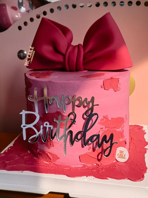 芭比粉蝴蝶结蛋糕 商品图2