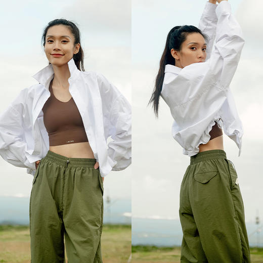 【100%棉】户外休闲宽松上衣 腰间抽绳 衬衫外套 商品图0