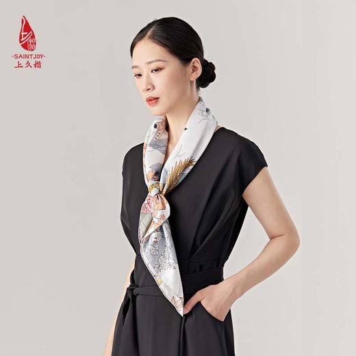 SAINTJOY/上久楷真丝方巾 双面印花真丝方巾  热带雨林  FJS23022 商品图2