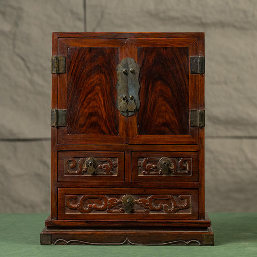 清 黄花梨带屉书箱 商品图0