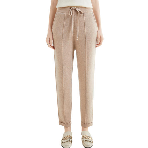 【100%纯羊毛高腰小脚裤】秋冬休闲百搭 加厚保暖裤 轻柔质感 商品图4