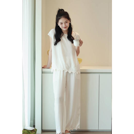 【抖音专属】阔腿裤（23709338+339凝脂） 商品图2