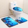 「几十款可选！三件套」海豚海洋3d风格浴室地垫套装 居家日用布艺防滑脚垫 商品缩略图3