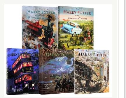 【全5册】Harry Potter哈利波特彩绘五册 商品图0