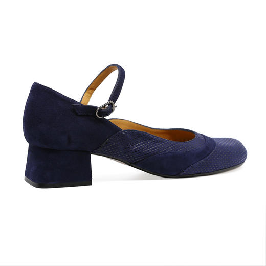 #断码特价38码#西班牙原产优雅舒适时尚经典复古MaryJane玛丽珍款女时装鞋21975蓝色 商品图4