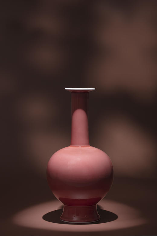 豇豆红釉 鹤颈瓶 谷雨山房 商品图4
