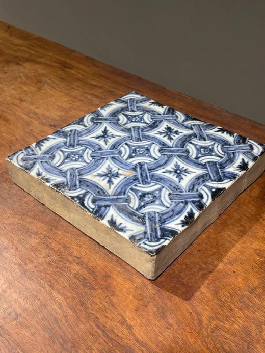 青花绘连环绳结纹瓷板地砖，顺丰包邮 商品图6