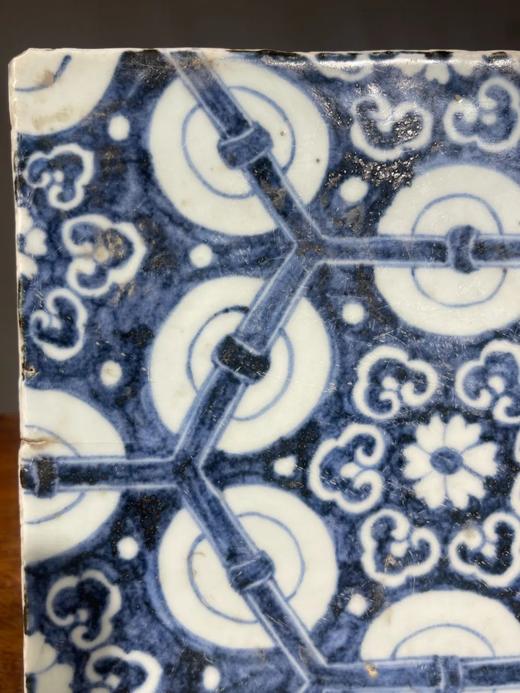 青花绘六方框如意纹瓷板地砖，顺丰包邮 商品图7