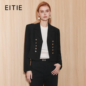 EITIE爱特爱秋季新款翻领洋气显瘦短款外套7103809