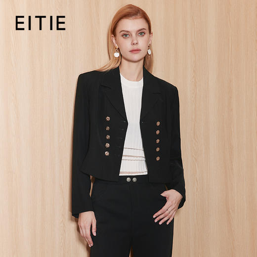 EITIE爱特爱秋季新款翻领洋气显瘦短款外套7103809 商品图0