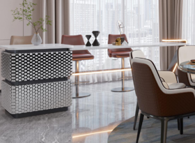 中洲公馆同款 红酒雪吧区吧台