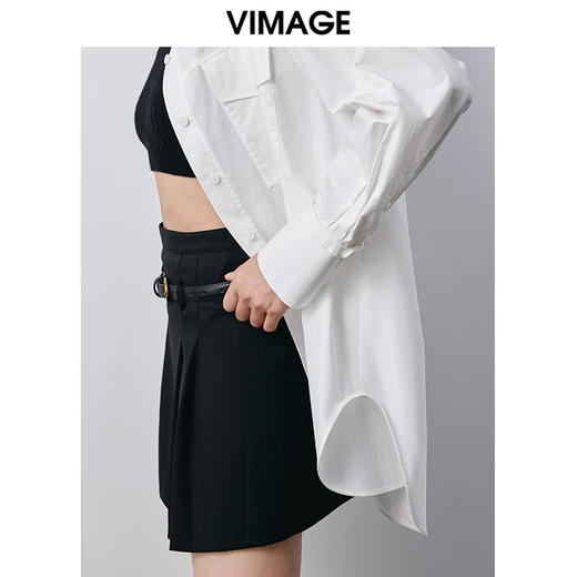 VIMAGE纬漫纪秋季新款黑色下装V2006614 商品图4
