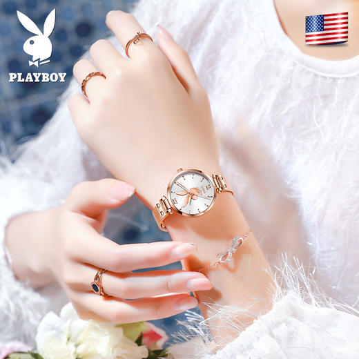 「天猫同款448！三款配色」花花公子PLAYBOY手表 ins小众情人节520女士手表女表时尚饰品 商品图2