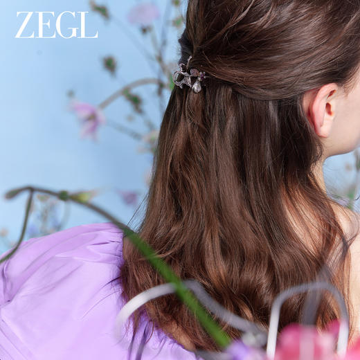 ZEGL设计师花园系列蝴蝶结小抓夹女高级感2023新款盘发发夹发饰品 商品图3