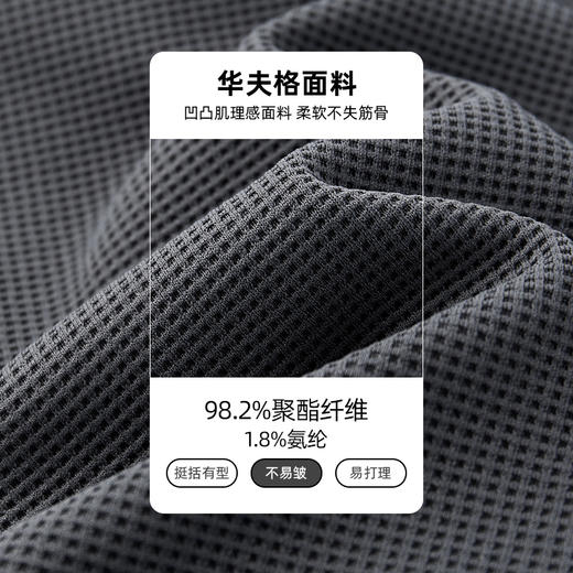 骆驼男装卫裤男秋季2025新款运动宽松束脚抗皱华夫格百搭休闲长裤 M13CAQR106 商品图3