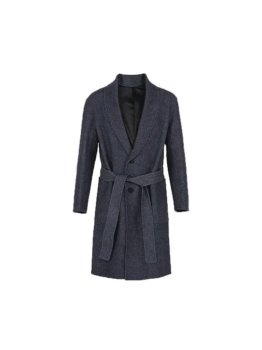 callisto蓝色全羊毛大衣 FRFEC041Y 商品图3