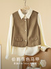 【专属特惠】熙世界短款马甲背心外套女2025秋新款通勤时尚复古无袖西装上衣 商品缩略图2