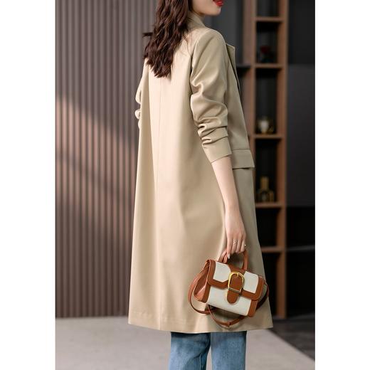 【定制10天】中长款风衣外套女2023春秋季新款时尚气质宽松休闲西服大衣 商品图4