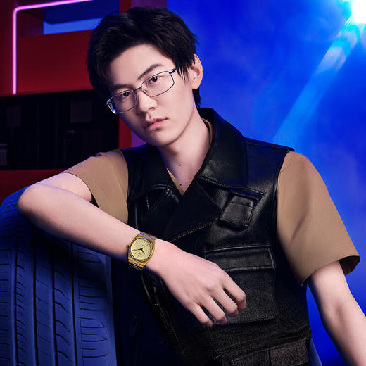 【时计廊】天梭（TISSOT） 瑞士手表PRX超级玩家系列石英表男士腕表 酷飒金盘钢带T137.410.33.021.00 商品图1