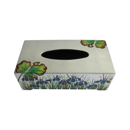 【梵谷漆器】漆器彩绘纸巾盒（长方形/方形） 商品图0