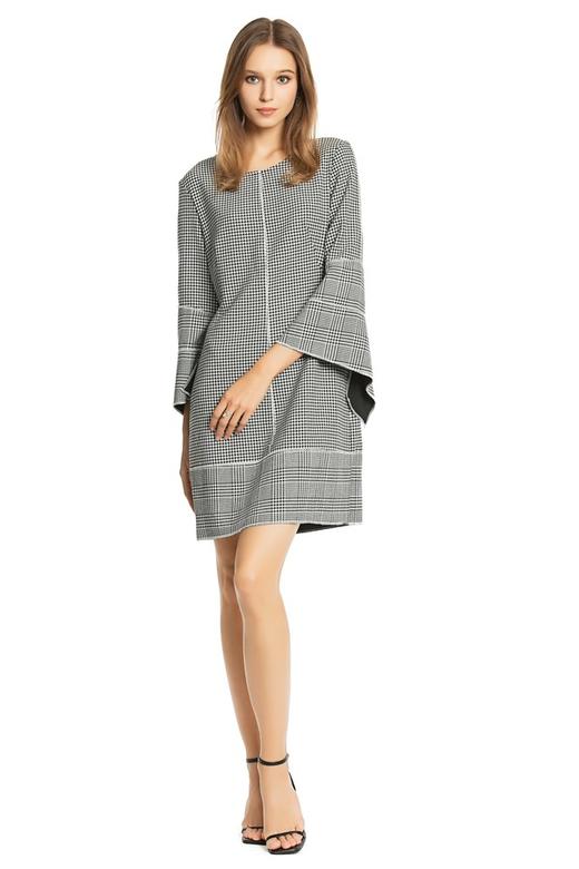 EMC亿美丞 格纹喇叭袖连衣裙 3648 商品图1