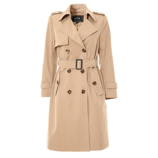 EITIE爱特爱秋季新款气质时尚翻领收腰显瘦百搭风衣外套6704411 商品图5