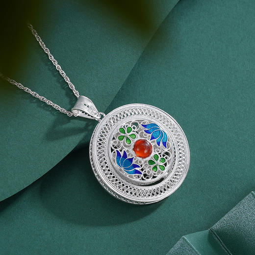 子佩集S990【晴雨暖风】吊坠【QFDZ030】(不含链)花丝圆圈双层平安扣可转动 商品图4