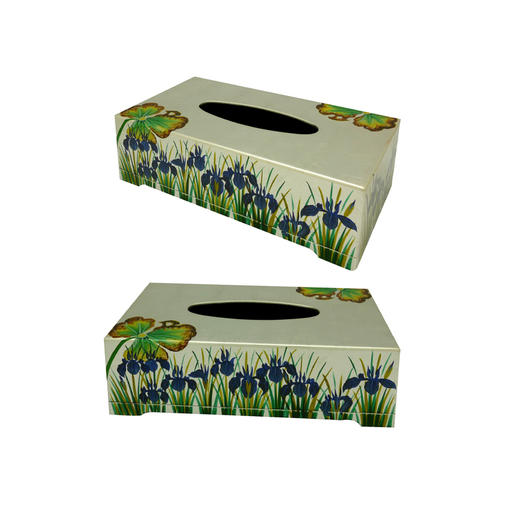 【梵谷漆器】漆器彩绘纸巾盒（长方形/方形） 商品图1