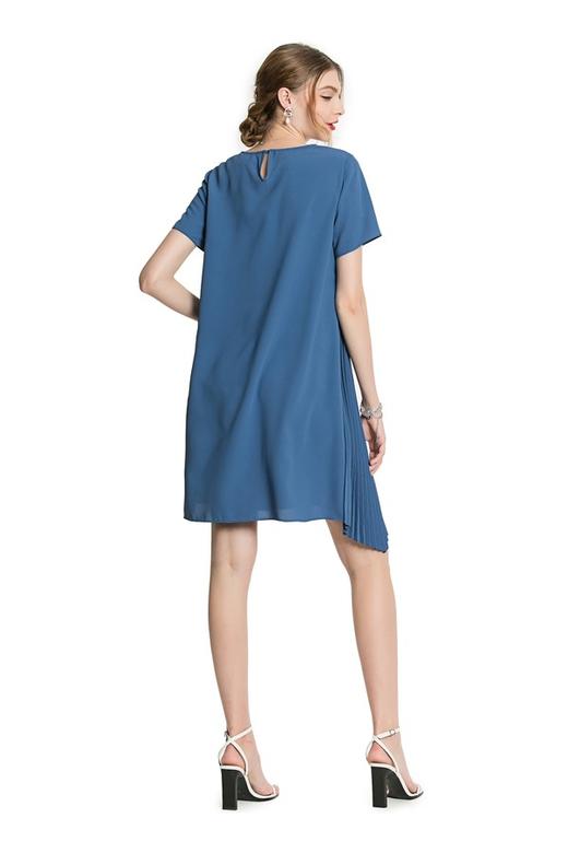 SUMMER & SAGE 蓝色不规则系带连衣裙 3437 商品图3