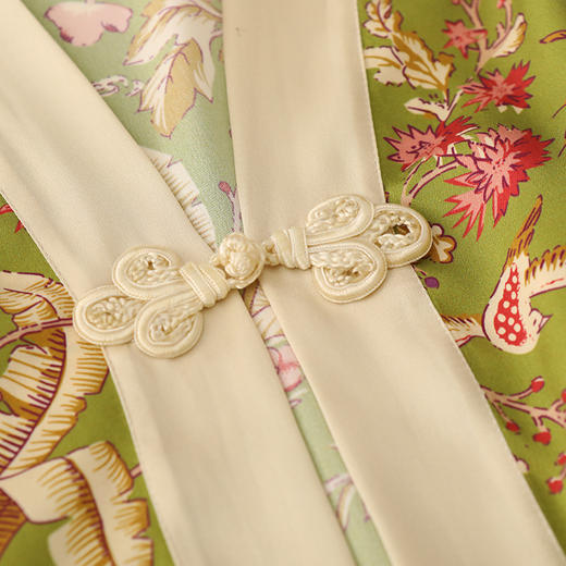 金三塔 女重磅真丝印花袍YSFBA104 商品图3