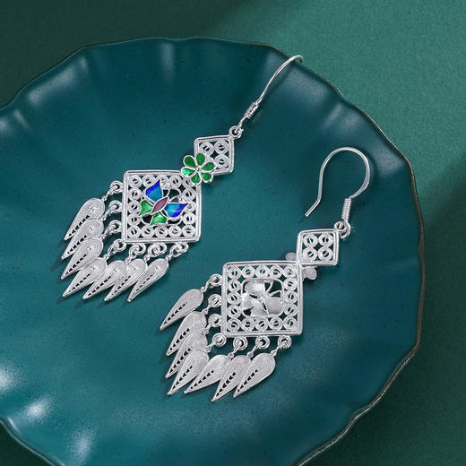 子佩集S990银【微雨蝶影】耳环【MXEH009】花丝2308 商品图4