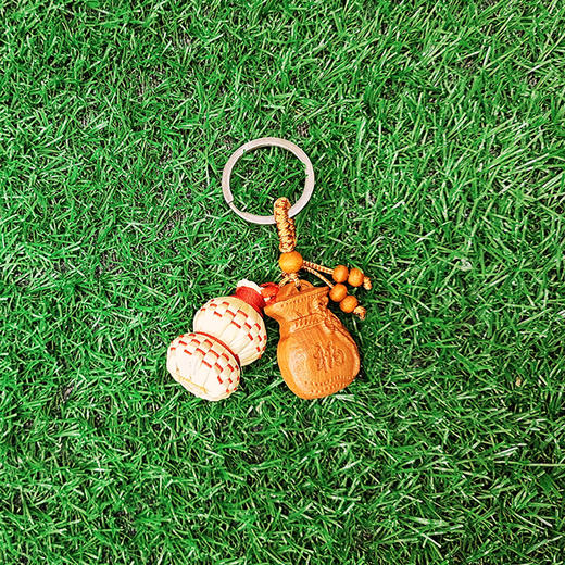 【郧西特产】手工葫芦钥匙挂饰1个 商品图0