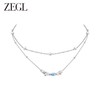 ZEGL设计师海洋印迹系列双层叠戴淡水珍珠项链女款轻奢小众锁骨链 商品缩略图0