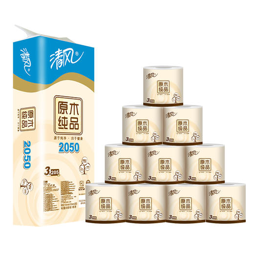 清风原木3层205段小卷纸10提/箱B22AA1C 商品图2