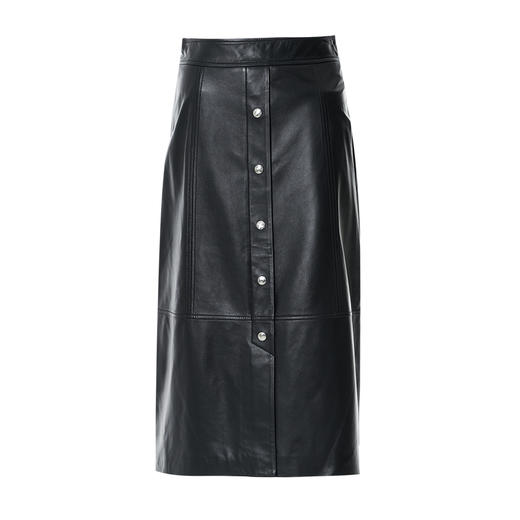 EITIE爱特爱秋秋季新款时尚复古显瘦简约百搭高腰皮裙半身裙皮裙7193801 商品图5