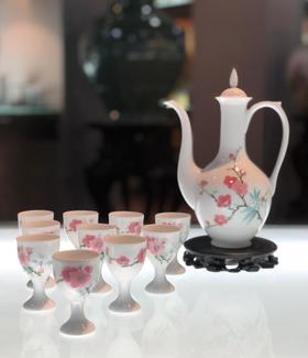 7501翠竹红梅11头酒具