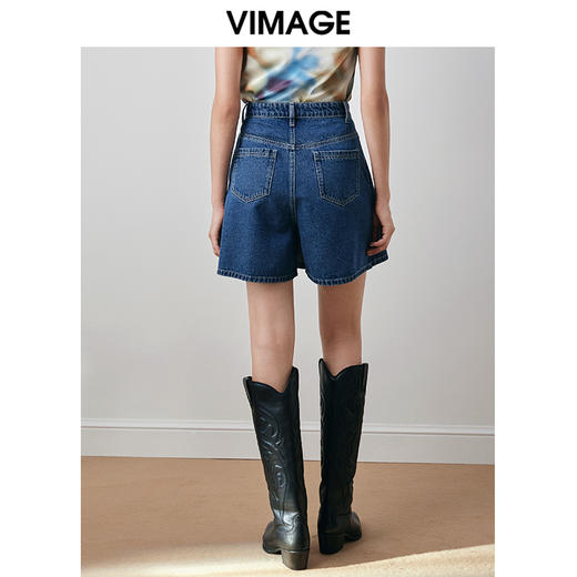 VIMAGE纬漫纪秋季新款设计感高腰百褶裙裤V2005615 商品图4