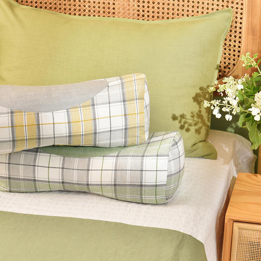 苏格兰格子系列护颈枕荞麦壳枕头学生儿童睡眠护颈枕 商品图1