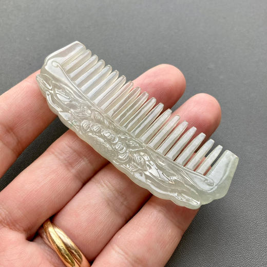 糯冰种翡翠梳子 商品图5
