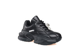 豪麟名鞋奥莱迪嘉女鞋时尚老爹鞋羊皮革DJJGA32WX017黑色  原价1960元