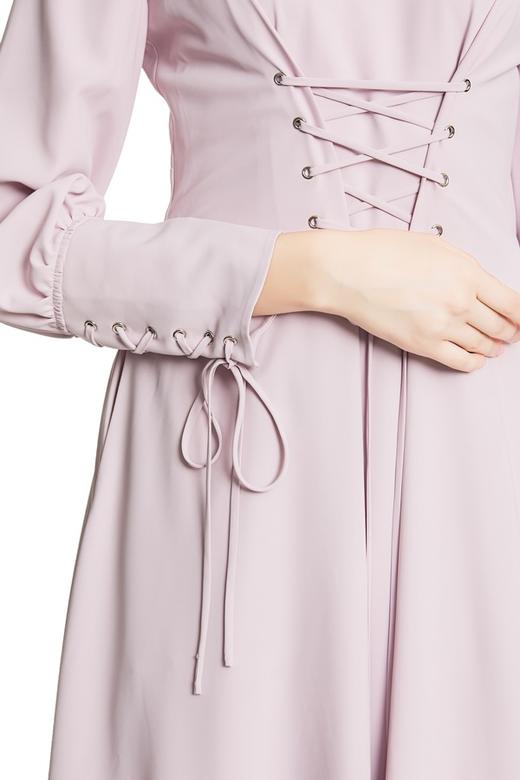 OCTAVIA 粉色绑带束腰连衣裙 3852 商品图3