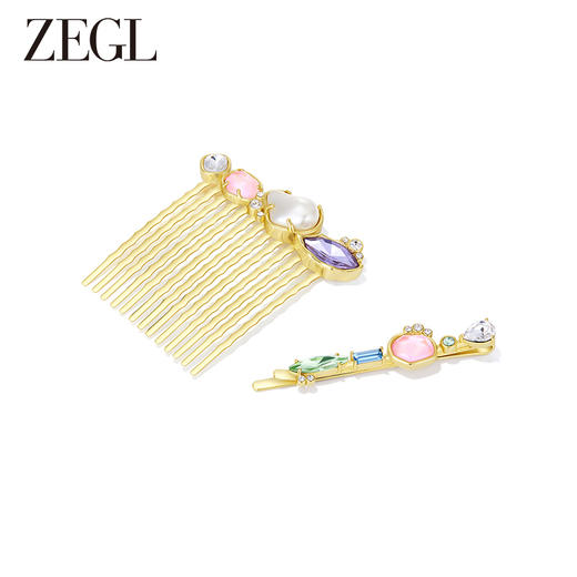 ZEGL设计师早春调色盘系列彩色头饰发夹女一字夹多巴胺夹子发饰品 商品图2