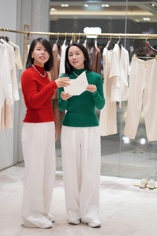 M2臣禾【彩虹毛衫】半高领针织衫【100%绵羊毛】  H233090258【金猪甄选】 商品图10