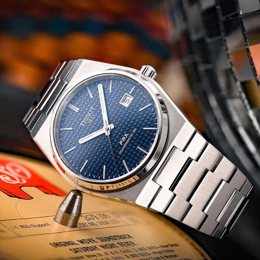 【时计廊】天梭（TISSOT）瑞表手表男新款PRX系列明星同款超级玩家男表七夕礼物送男友 蓝盘机械T137.407.11.041.00 商品图0