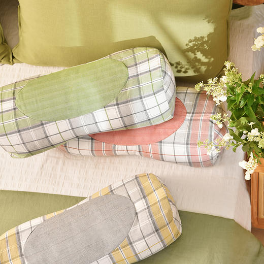 苏格兰格子系列护颈枕荞麦壳枕头学生儿童睡眠护颈枕 商品图0