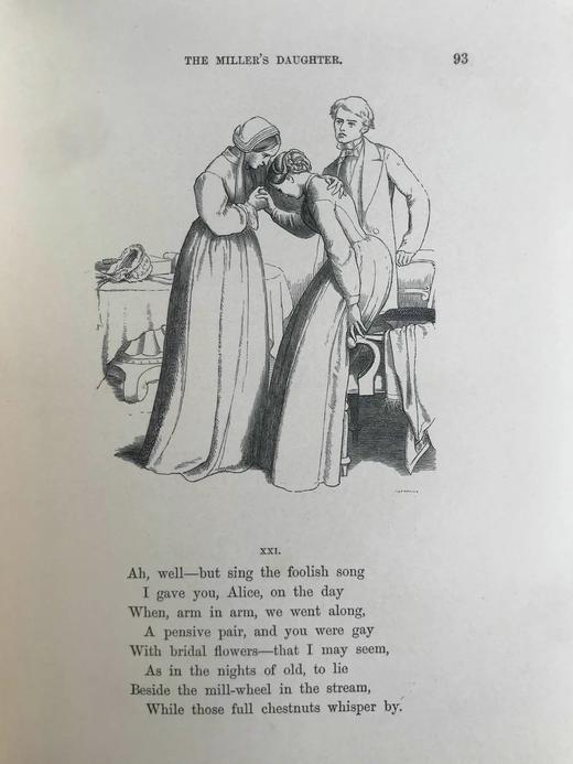 1864年 丁尼生诗集 50余幅插图 漆布精装大32开 商品图14